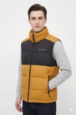 Chaleco Tecnología Puff Columbia Hombre Amarillo con Negro - Imagen 3