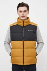 Chaleco Tecnología Puff Columbia Hombre Amarillo con Negro