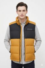 Chaleco Tecnología Puff Columbia Hombre Amarillo con Negro - Imagen 2