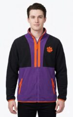 Casaca Columbia Caballero Negra con Morado