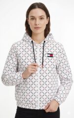 Casaca Cortaviento Tommy Hilfiger Dama Blanca