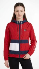 Casaca Cortaviento Tommy Hilfiger Dama Roja