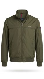 Casaca Impermeable Tommy Hilfiger Caballero Verde Olivo - Imagen 4