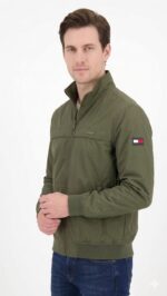 Casaca Impermeable Tommy Hilfiger Caballero Verde Olivo - Imagen 2