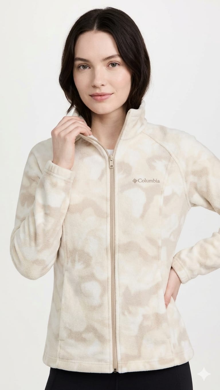 casaca-polar-beige-fleece-mujer-perfil Casaca Columbia Dama Beige - Imagen 1