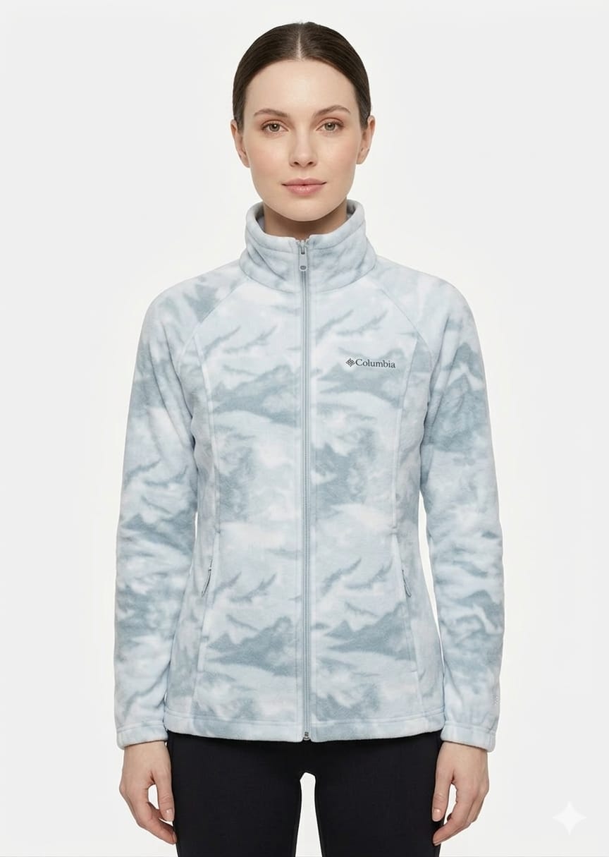 casaca-polar-celeste-fleece-mujer-frente Casaca Columbia Dama Celeste - Imagen 1