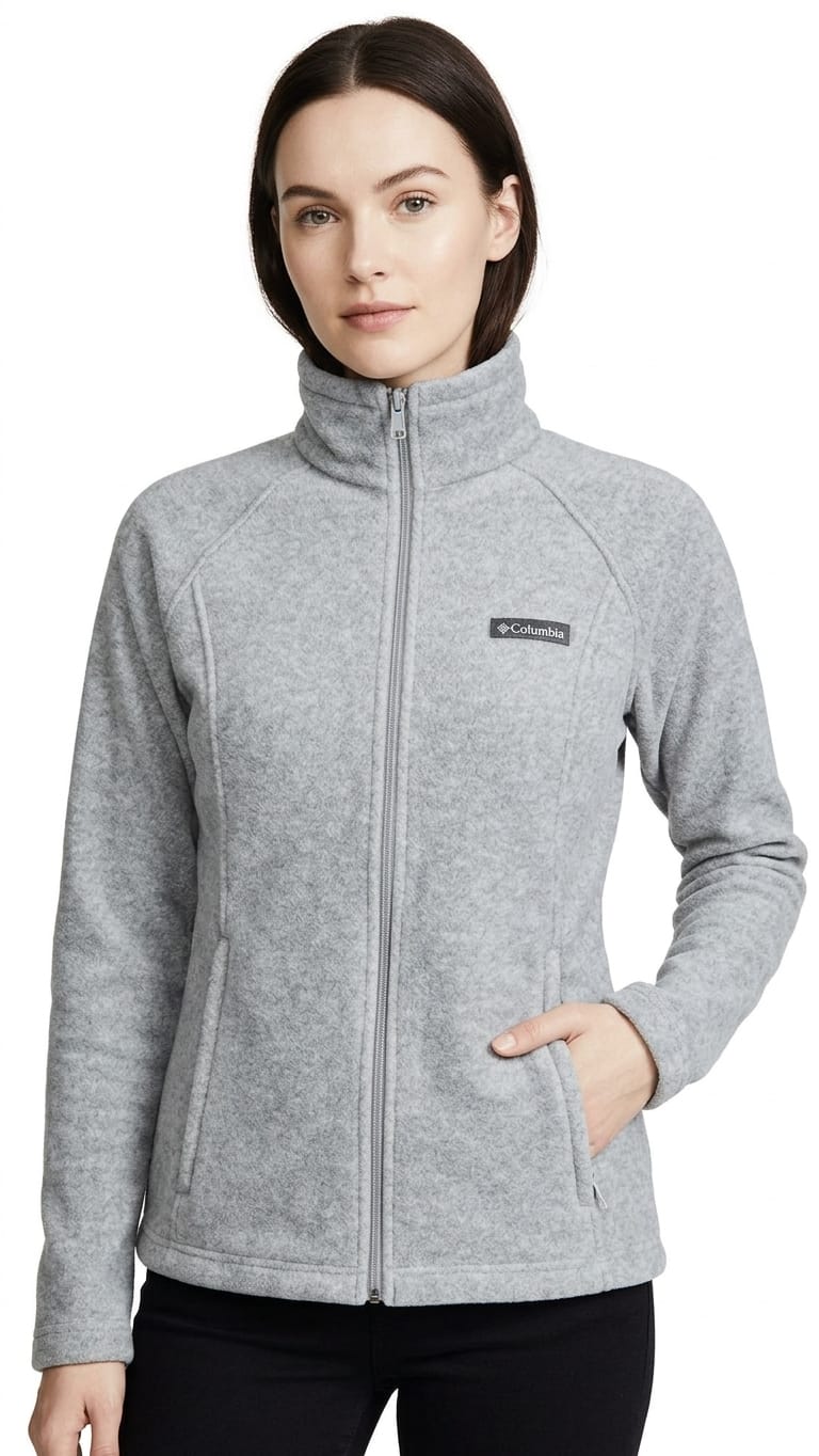 casaca-polar-columbia-fleece-silver-mujer-perfil Casaca Columbia Dama Gris - Imagen 1