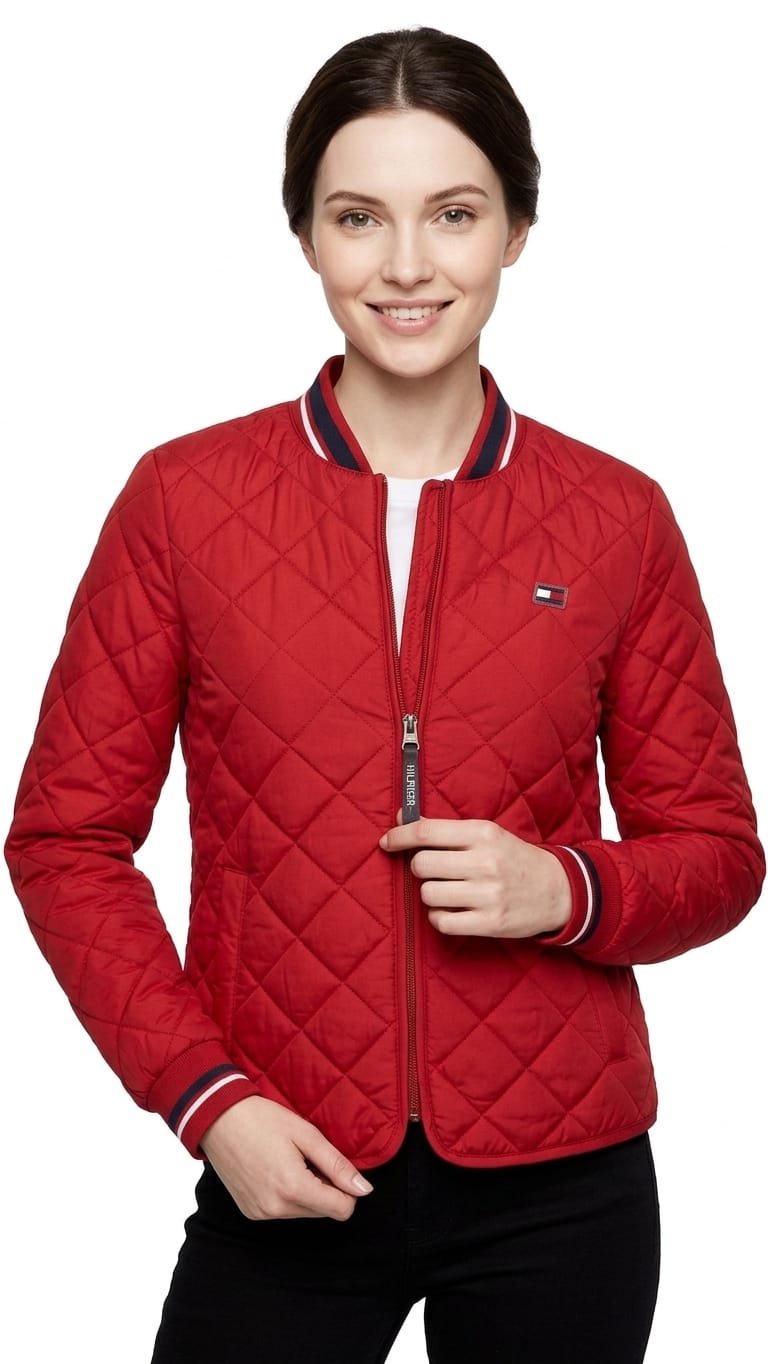 casaca-tommy-hilfiger-casual-rojo-mujer-frente Casaca Tommy Hilfiger Dama - Imagen 1