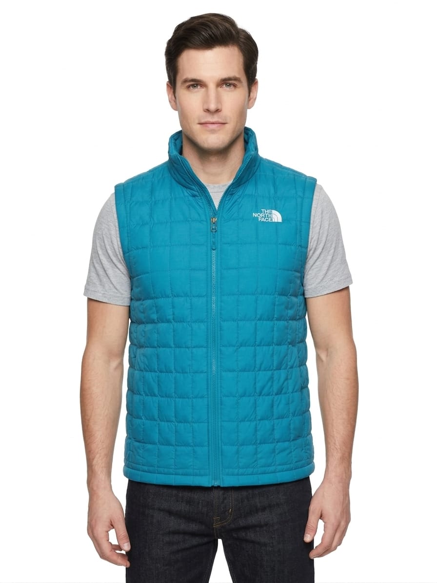 chaleco-north-face-celeste-turquesa-hombre-perfil Chaleco North Face de Caballero - Imagen 1