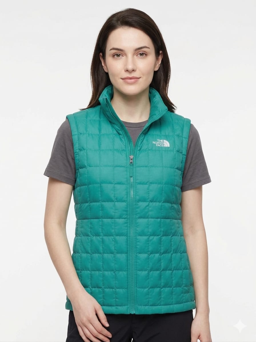 chaleco-north-face-verde-turquesa-mujer-frente Chaleco North Face de Dama - Imagen 1