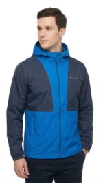 Casaca con Tecnología Columbia Impermeable Caballero Azul - Imagen 2