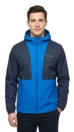 Casaca con Tecnología Columbia Impermeable Caballero Azul