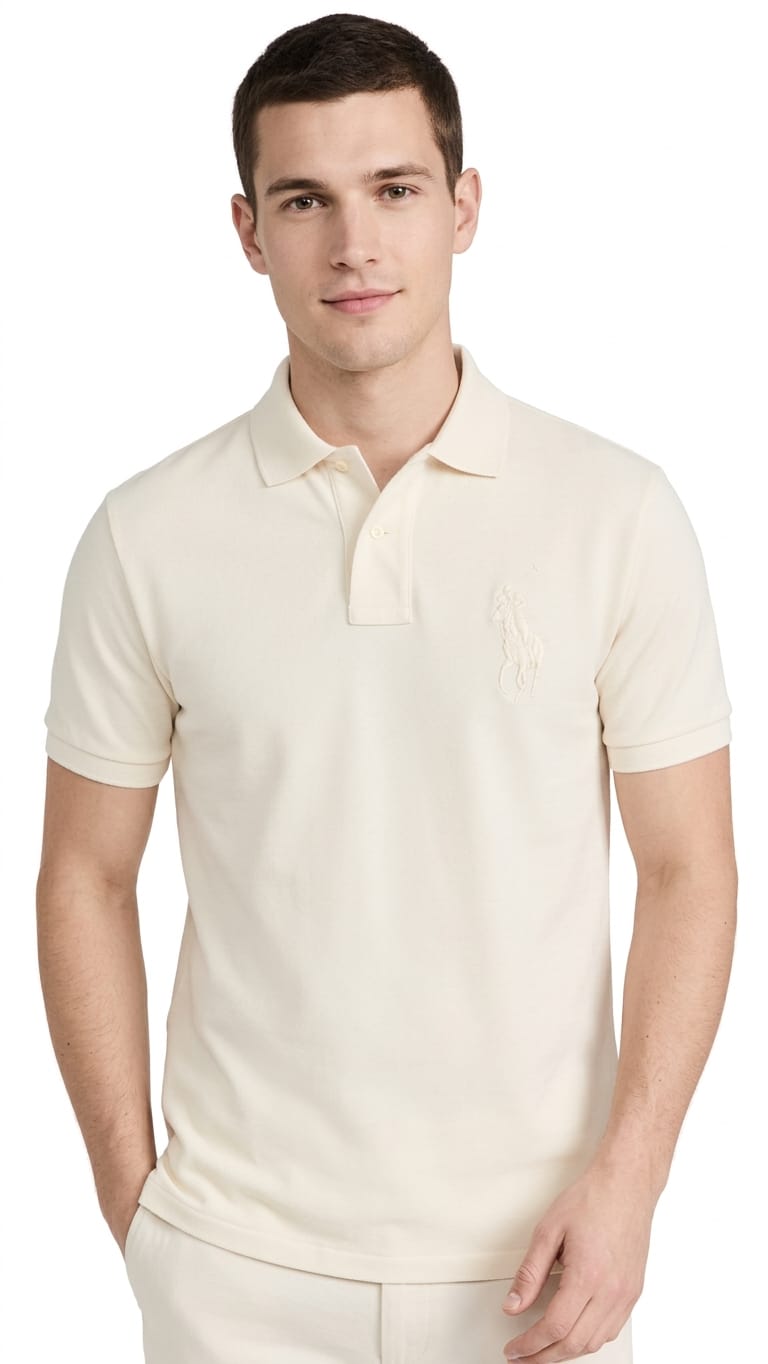polo-ralph-lauren-cotton-beige-hombre-perfil Polo Camisero Ralph Lauren - Imagen 1