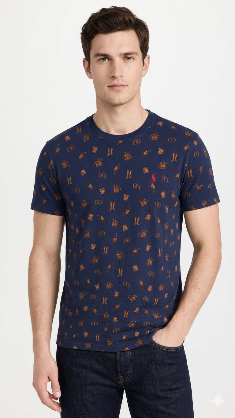 polo-ralph-lauren-diseños-azul-regular-fit-hombre-frente Polo Ralph Lauren Caballero Azul - Imagen 1