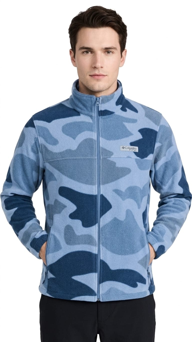 casaca-columbia-camuflaje-azul-celeste-hombre-frente Polera Columbia de Caballero Camuflaje - Imagen 1