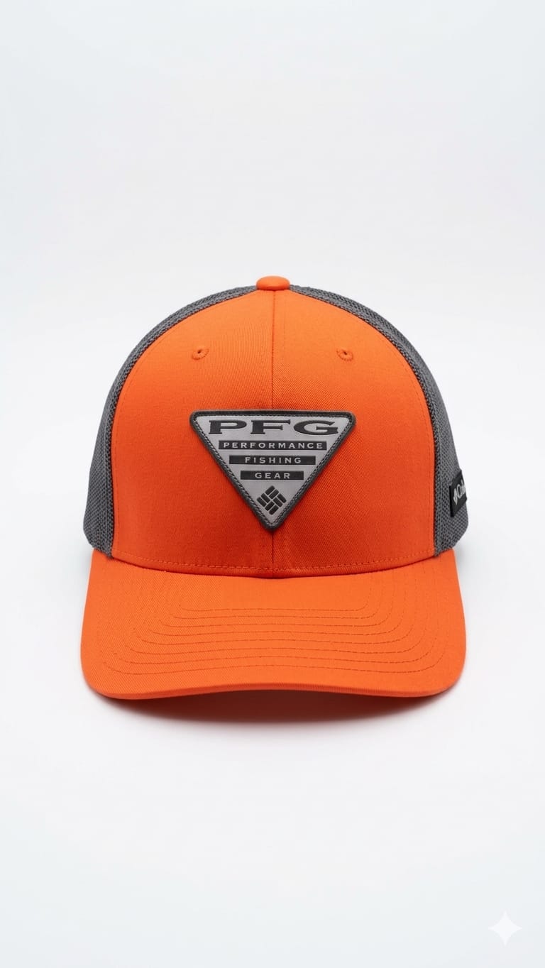 gorra-columbia-naranja-malla-negra Gorra Columbia Naranja - Imagen 1