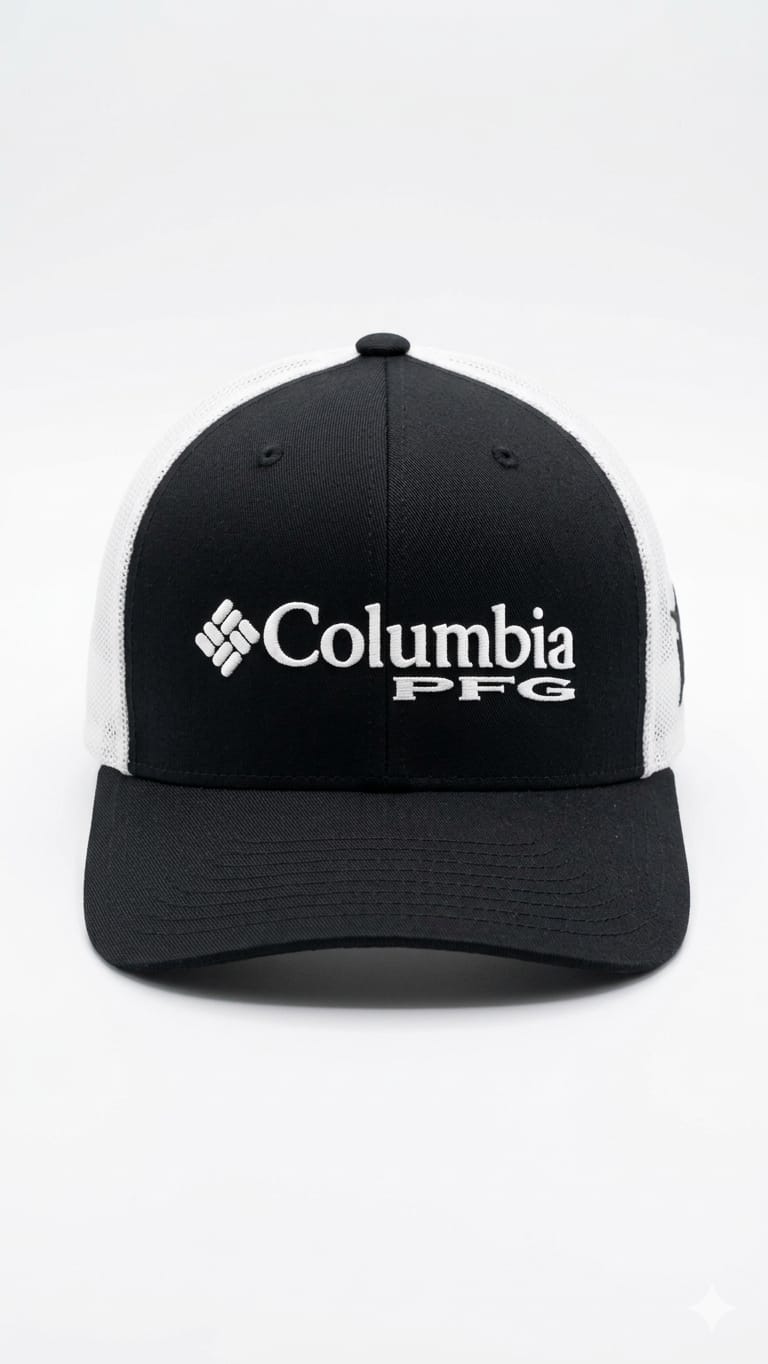 gorra-columbia-negra-malla-blanca Gorra Columbia Negra - Imagen 1