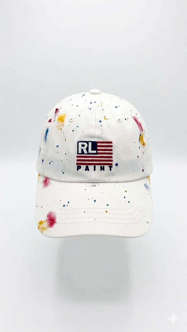 gorra-ralph-lauren-blanca-pintura-bandera-usa Gorra Ralph Lauren - Imagen 1