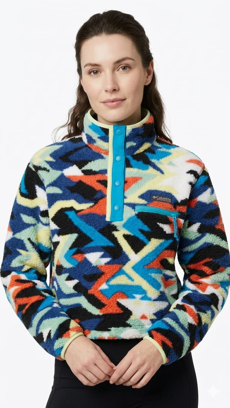polera-columbia-diseños-colores-dama-frente Polera Polar Columbia Dama - Imagen 1