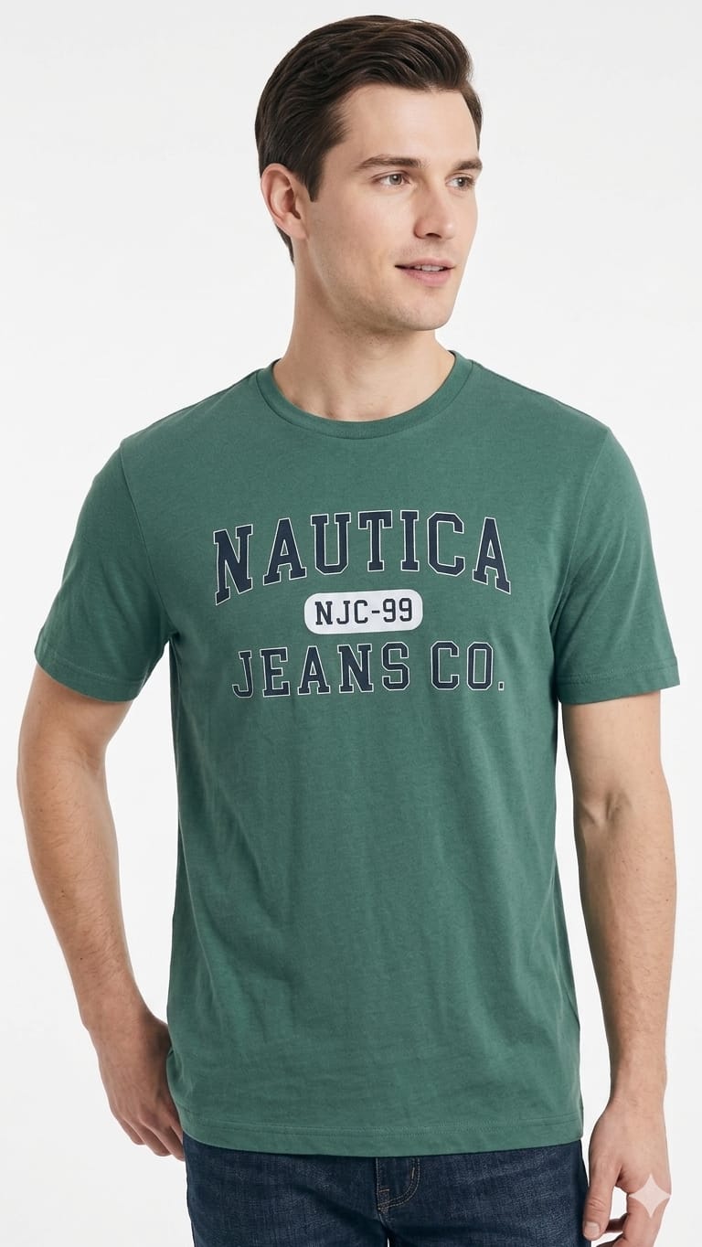 polo-nautica-verde-hombre-frente Polo Nautica Caballero - Imagen 1