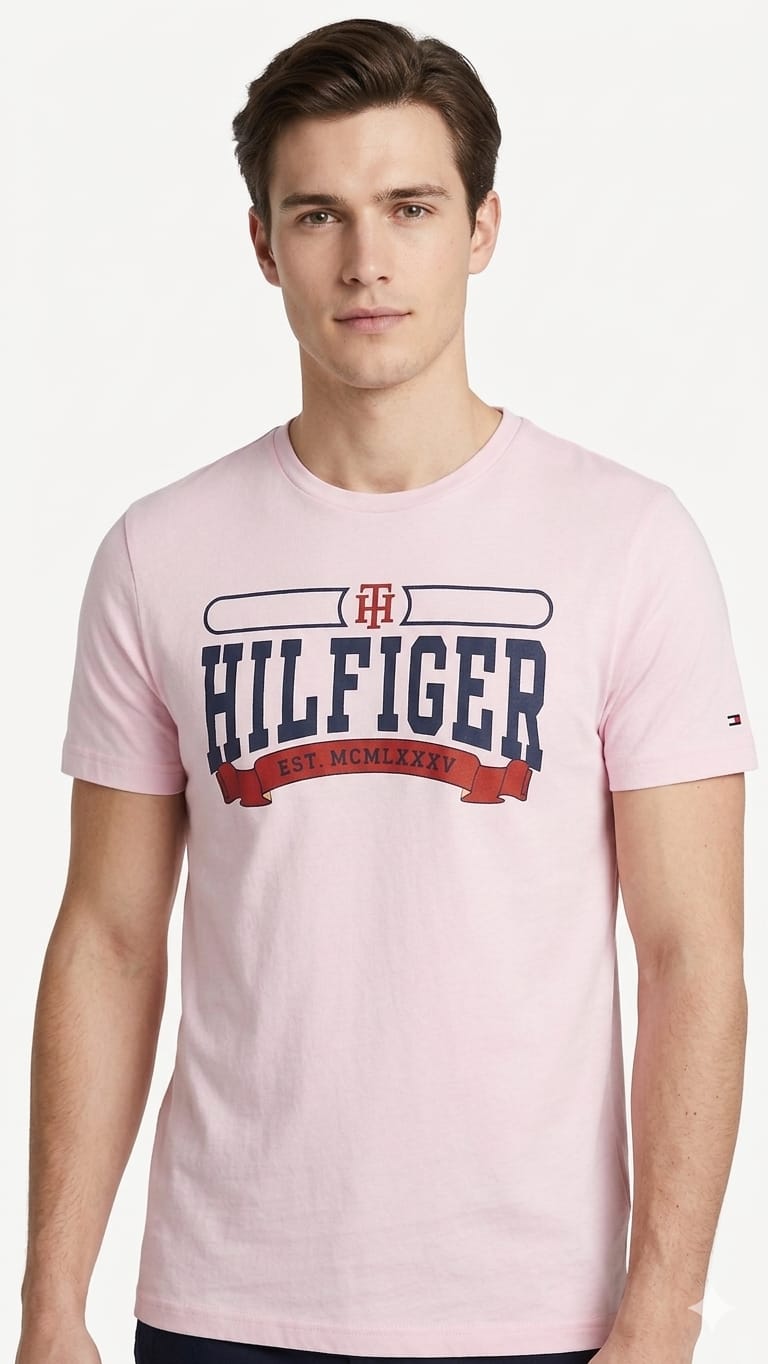 polo-tommy-hilfiger-logo-rosado-hombre-perfil Polo Tommy Hilfiger Caballero - Imagen 1