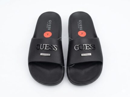 Sandalias Slides Guess Negras Dama