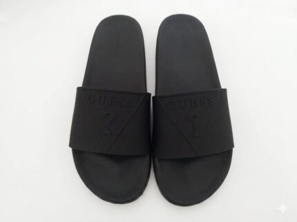Sandalia Slide Guess Negra con Logo