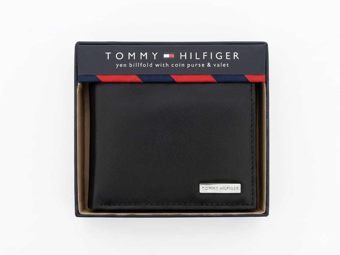 WhatsApp Image 2026-05-24 at 2.53.22 PM (1) Billetera Tommy Hilfiger Men's Leather Bifold Wallet & Valet - Imagen 1