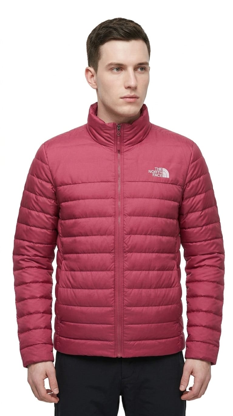 casaca-pluma-the-north-face-rojo-vino-hombre-frente Casaca Pluma The North Face Caballero - Imagen 1