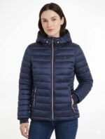 Casaca Tommy Hilfiger Packable High Shine Puffer Azul