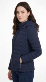 Casaca Tommy Hilfiger Packable Down High Shine Puffer Azul - Imagen 2