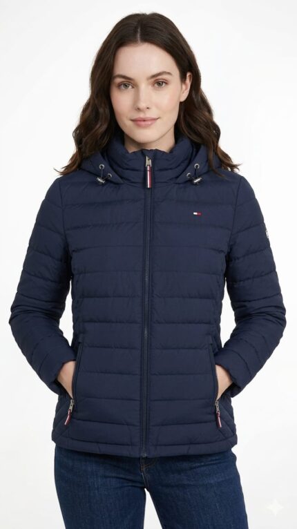 Casaca Tommy Hilfiger Packable Down High Shine Puffer Azul
