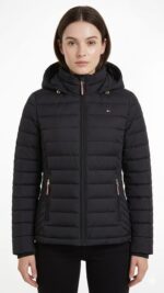Casaca Tommy Hilfiger Packable Down High Shine Puffer Negra