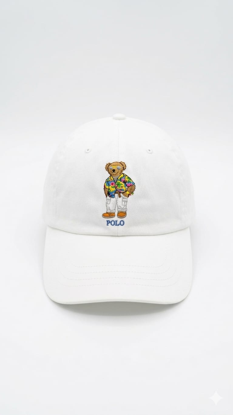 gorro-ralph-lauren-blanco-osito-verano Gorra Polo Ralph Lauren Blanca Osito - Imagen 1