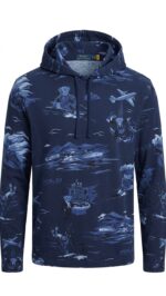 Polera Capucha Ralph Lauren Caballero Azul - Imagen 3