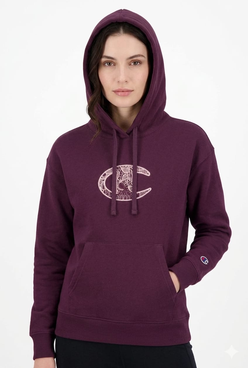 polera-champion-color-guinda-mujer-frente Polera Champion Dama - Imagen 1