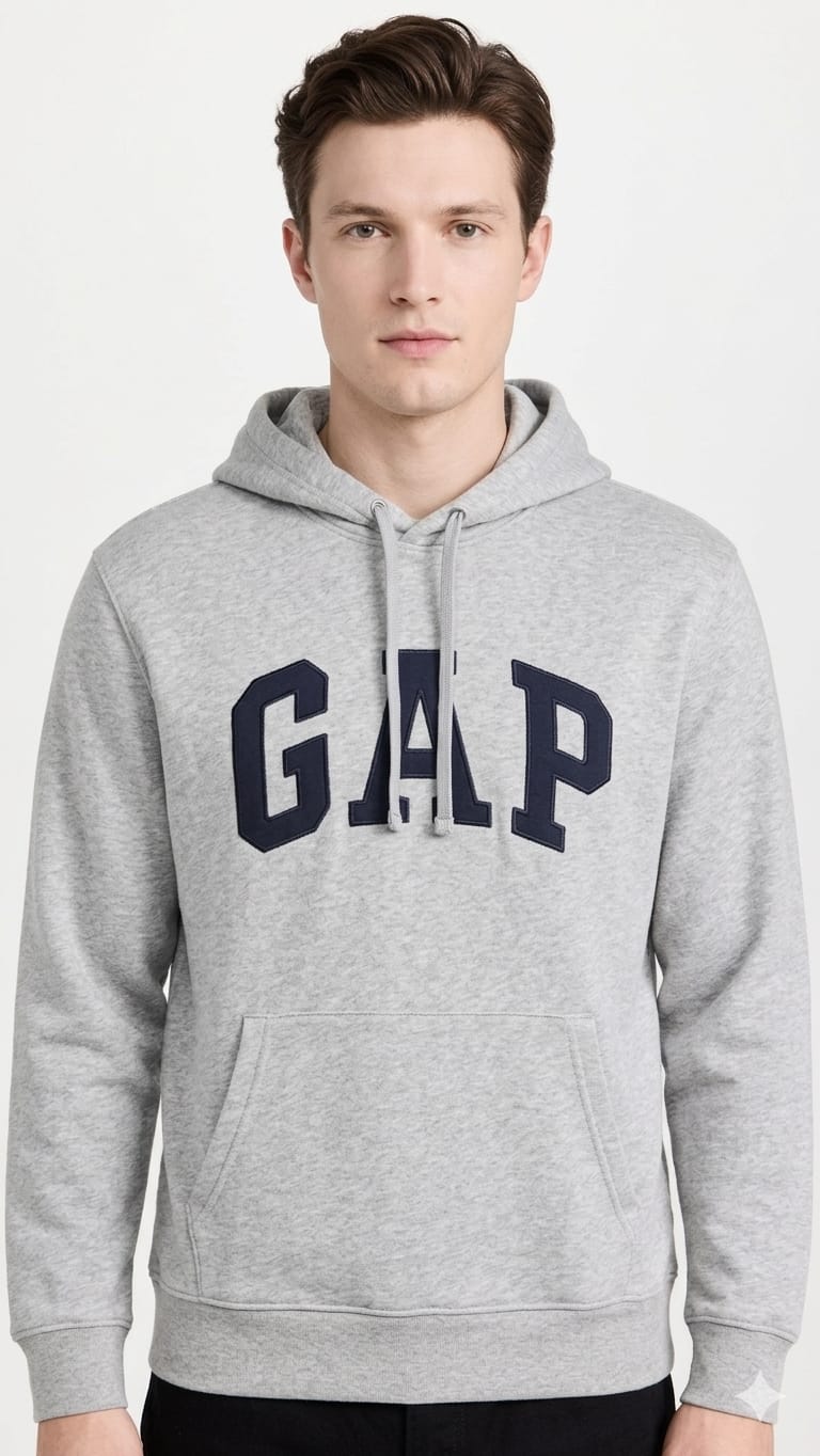 polera-gap-color-gris-hombre-frente Polera GAP Caballero Gris - Imagen 1