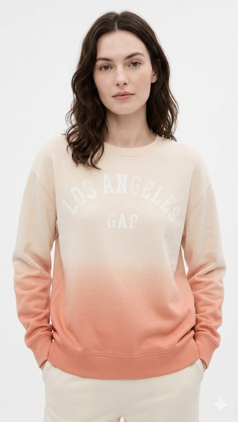 polera-gap-crema-mujer-frente Polera GAP Dama Beige - Imagen 1