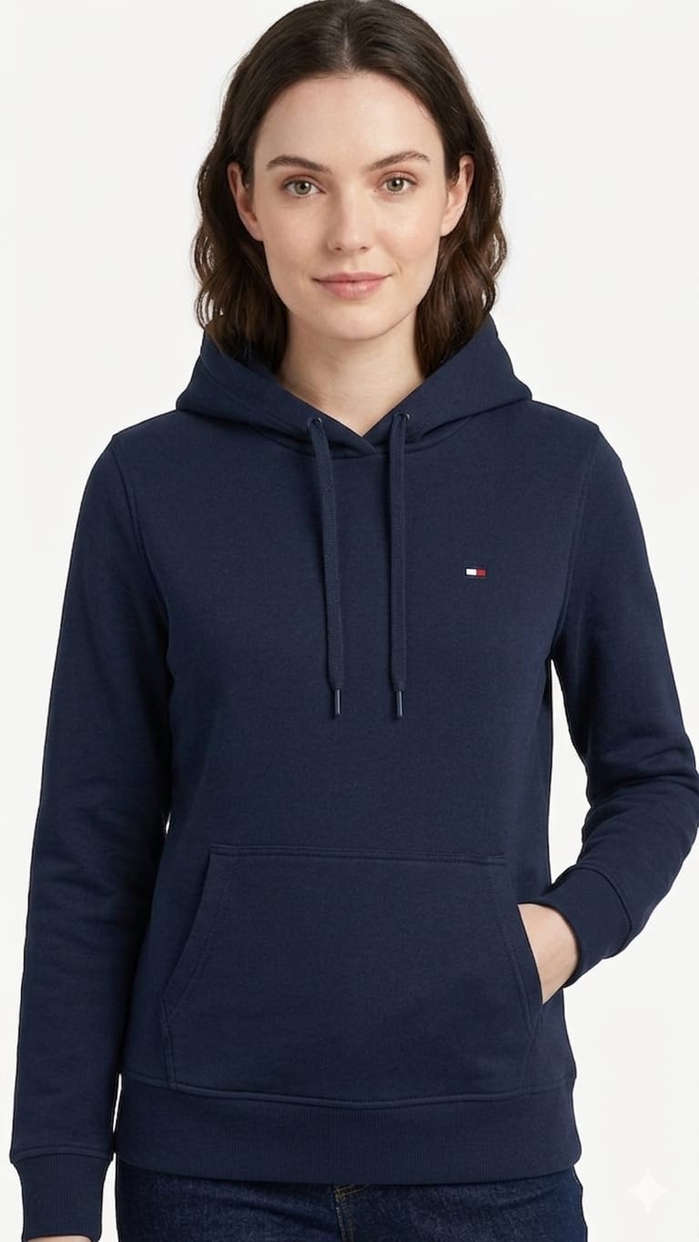 polera-tommy-hilfiger-azul-marino-muijer-frente Polera Tommy Hilfiger Dama - Imagen 1