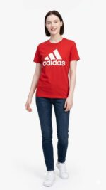 Polo Deportivo Rojo Adidas Dama - Imagen 2