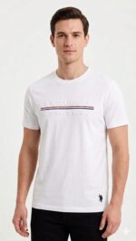 Polo US Polo Caballero Blanco Logo