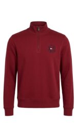 Suéter Quarter-ZiP Tommy Hilfiger Guinda - Imagen 3