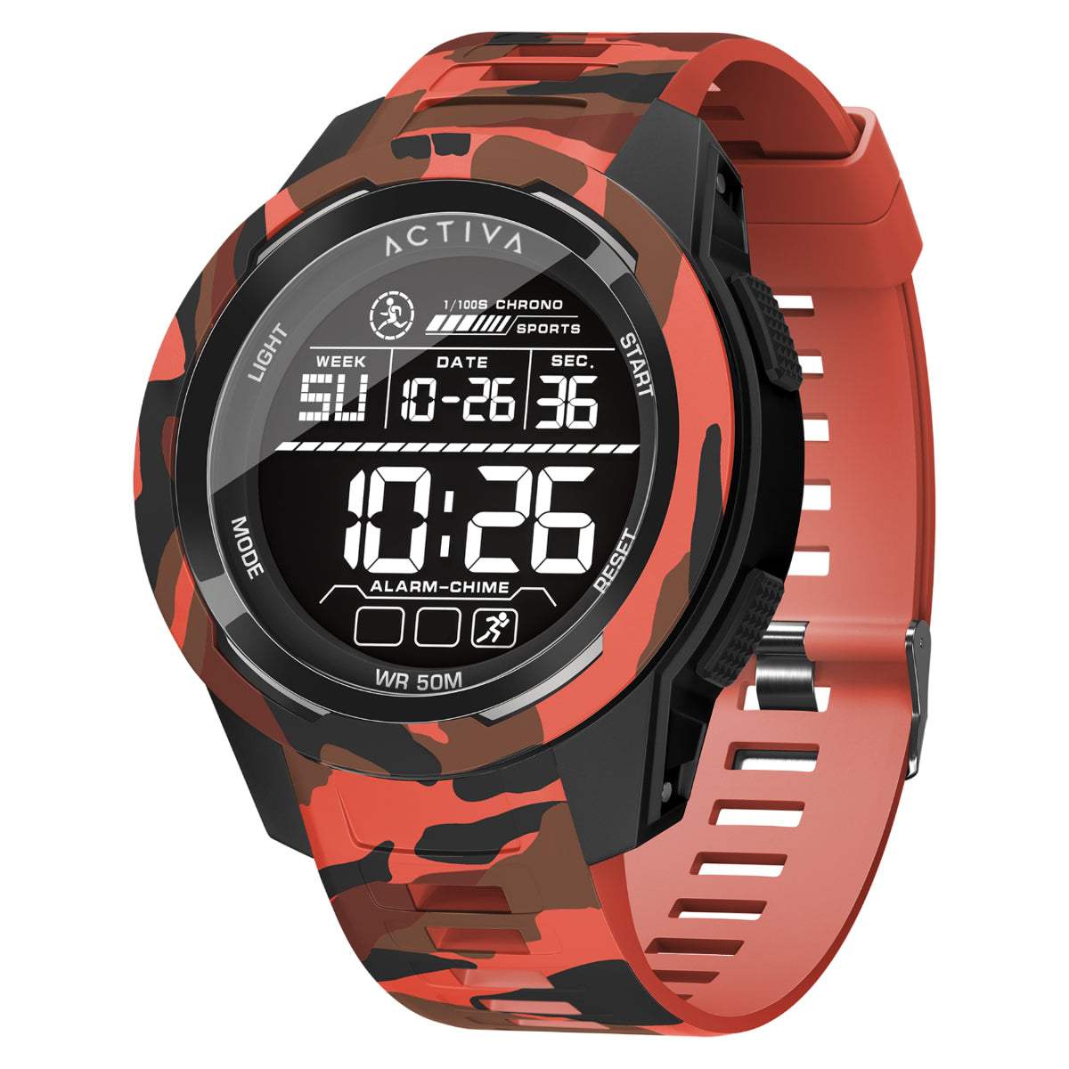 Activa001_ACW8105MC-005 Activa Ranger X Terrain Invicta Digital Men's Watch - 45mm. Camouflage. Red (ACW8105MC-005) - Imagen 1