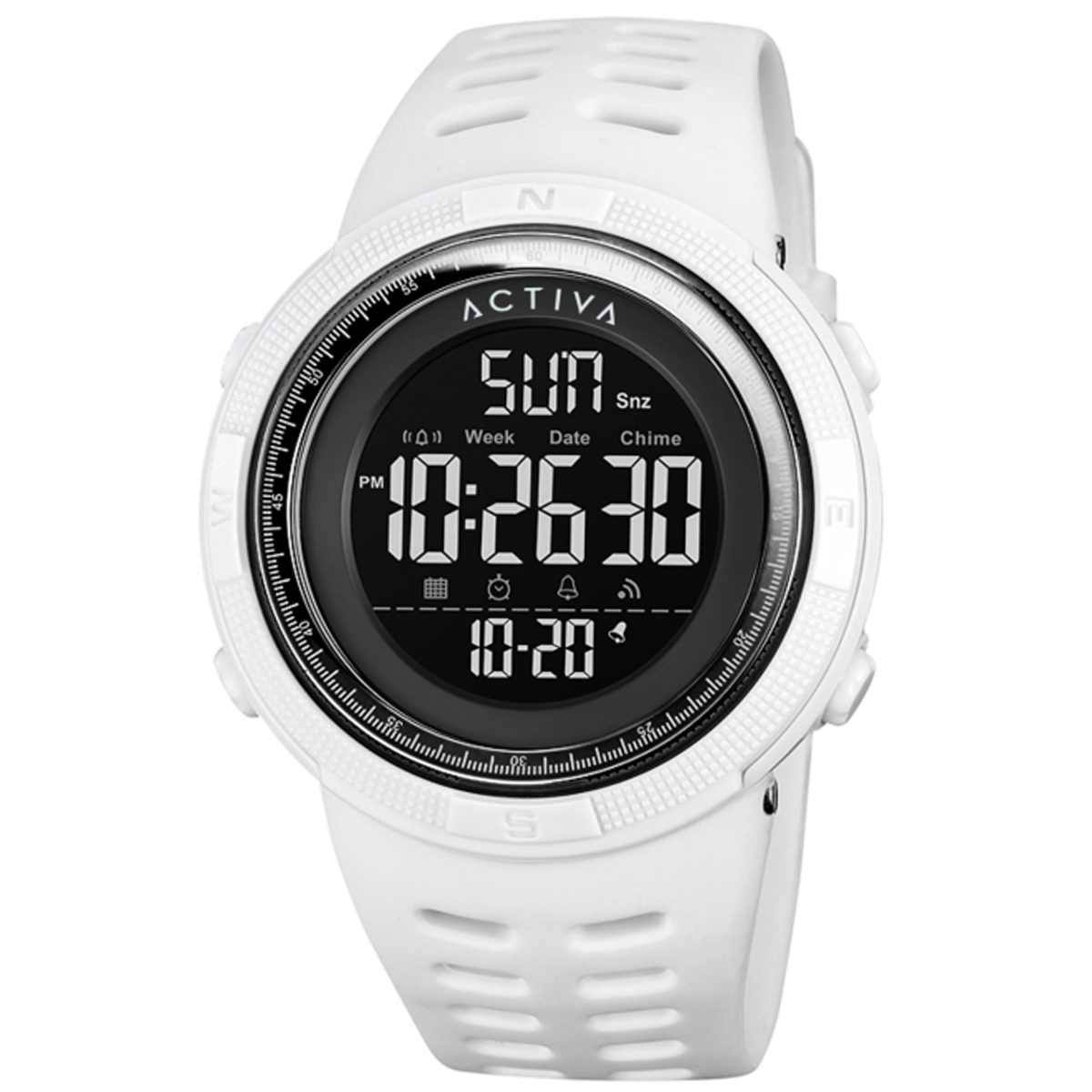 Activa009_ACW1915-007-3.png Activa X Invicta Digital Men's Watch - 50mm. White (ACW1915-007) - Imagen 1