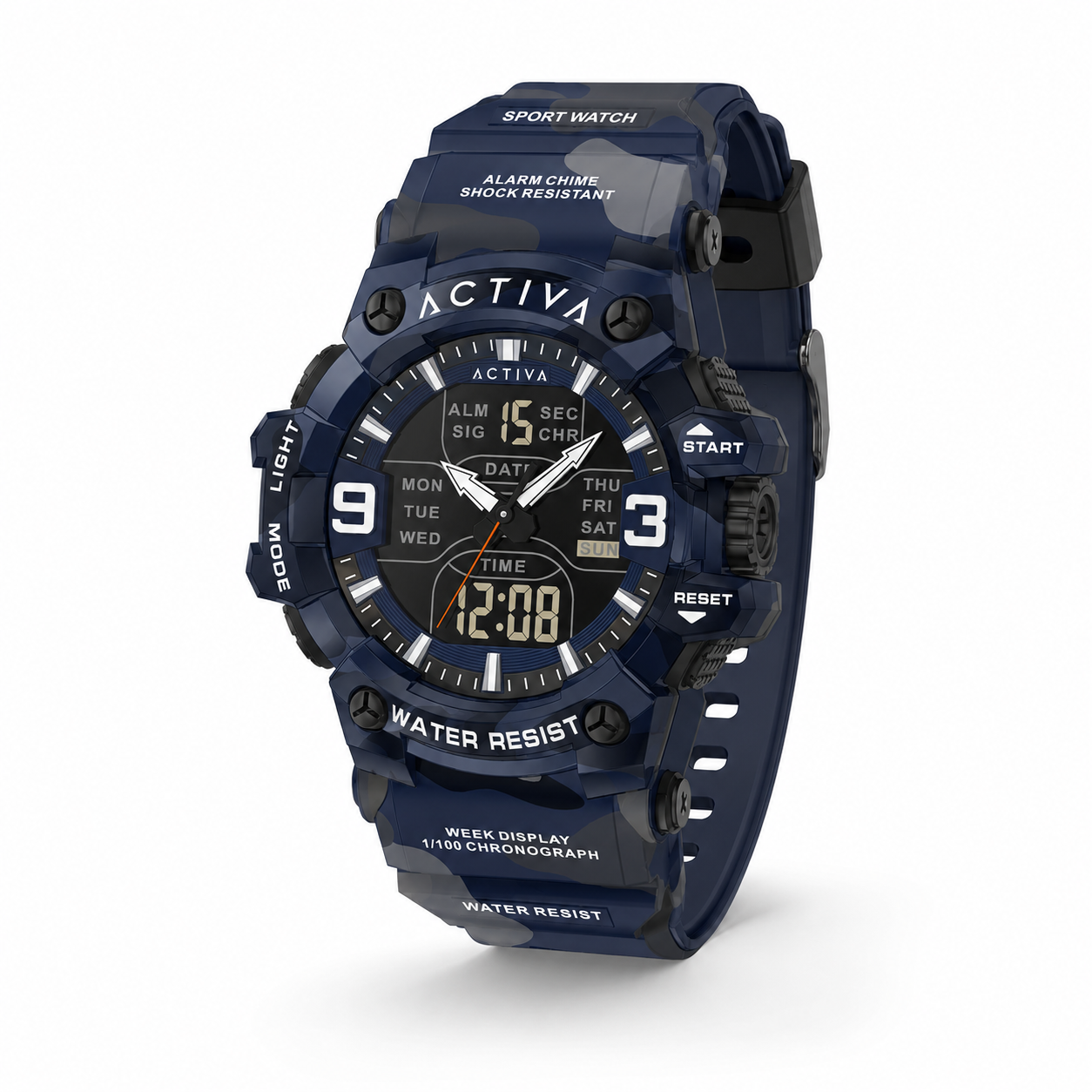 Activa011_ACW8049MC-004-4.png Activa X Invicta Digital Men's Watch - 53mm. Camouflage. Blue (ACW8049MC-004) - Imagen 1
