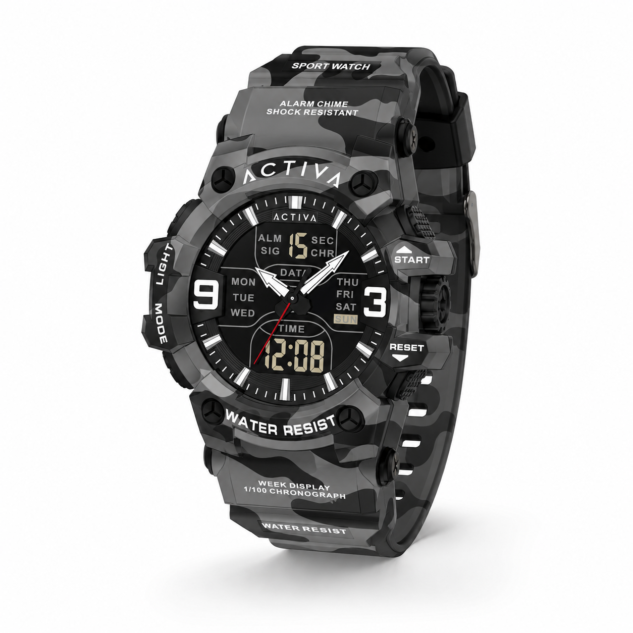 Activa015_ACW8049MC-003-4.png Activa X Invicta Digital Men's Watch - 53mm. Camouflage. Grey (ACW8049MC-003) - Imagen 1