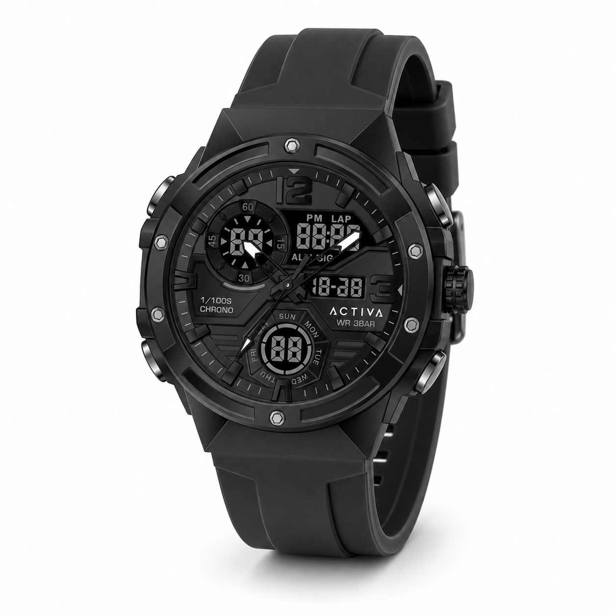 Activa018_ACW8118-003-4.png Activa X Invicta Digital Men's Watch - 51mm. Black (ACW8118-003) - Imagen 1
