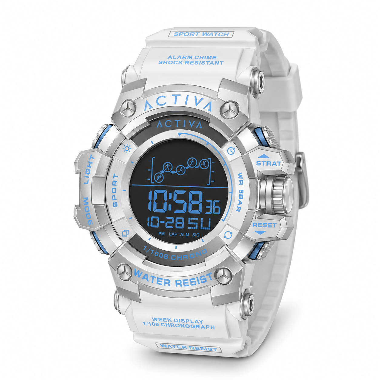 Activa021_ACW8082-025 Activa X Invicta Digital Summit Unisex Watch - 50mm. Silver (ACW8082-025) - Imagen 1