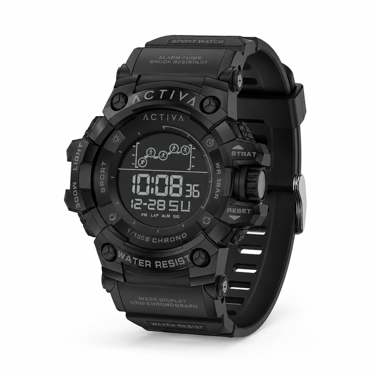 Activa037_ACW8082-027-2.png Activa X Invicta Digital Summit Unisex Watch - 50mm. Black (ACW8082-027) - Imagen 1