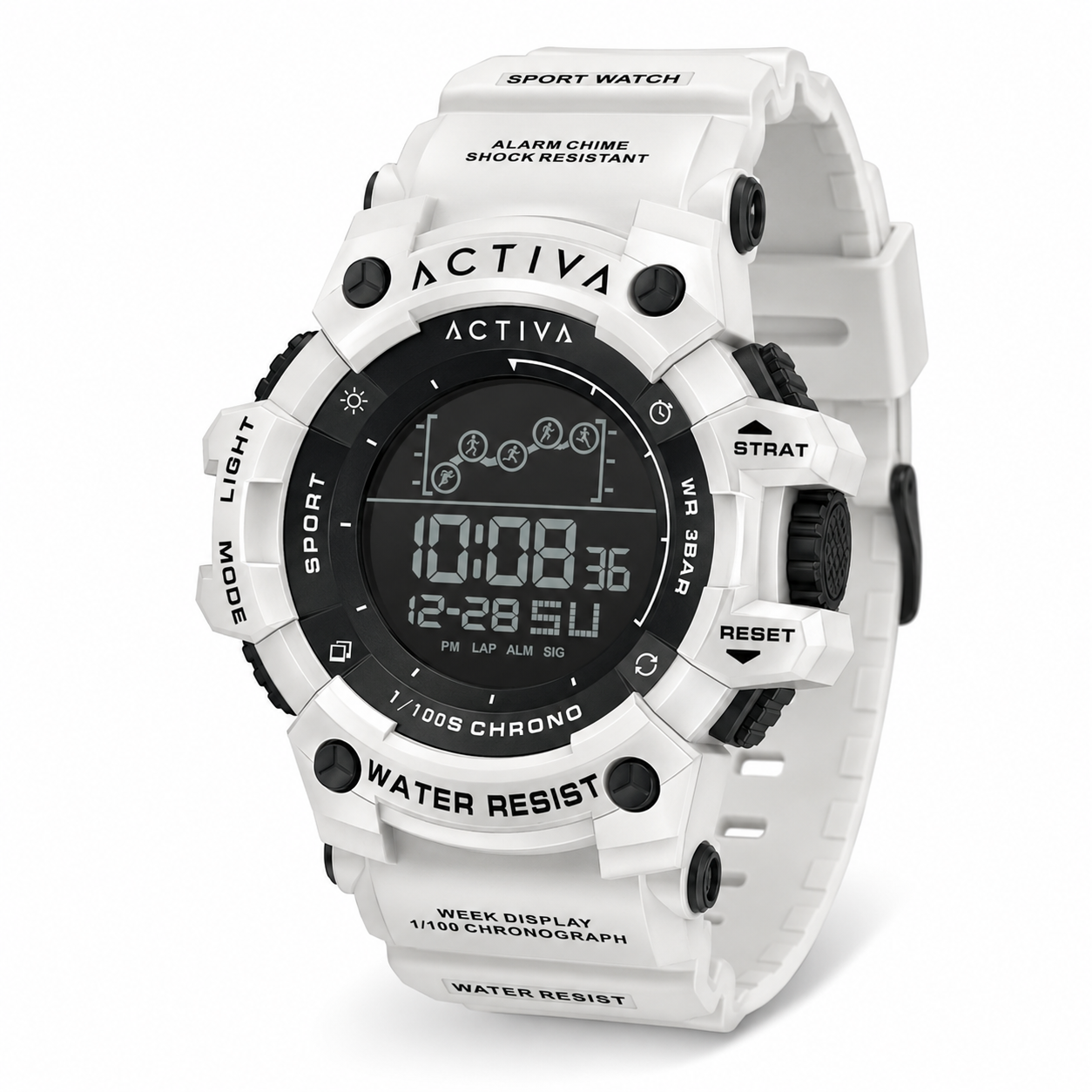 Activa041_ACW8082-024-1.png Activa X Invicta Digital Summit Unisex Watch - 50mm. White (ACW8082-024) - Imagen 1